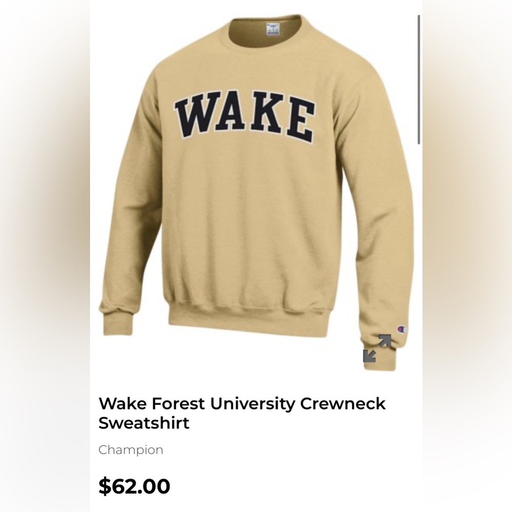 Wake Forest University Crewneck Sweatshirt Champion